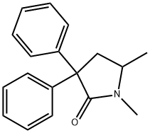 1,5-Dimethyl-3,3-diphenyl-2-pyrrolidone 化学構造式