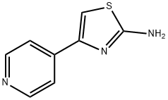 2-アミノ-4-(4-ピリジル)チアゾール 化学構造式