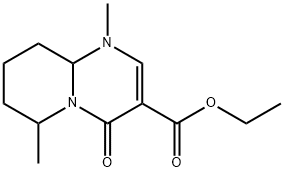 4H-Pyrido(1,2-a)pyrimidine-3-carboxylic acid, 1,6,7,8,9,9a-hexahydro-1 ,6-dimethyl-4-oxo-, ethyl ester Structure