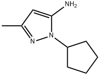1-环戊基-3-甲基-1H-吡唑-5-胺,30241-37-3,结构式