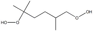 2,5-ジメチル-2,5-ビス(ヒドロペルオキシ)ヘキサン 化学構造式