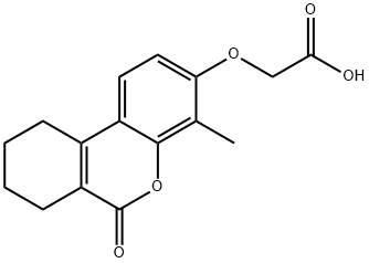 (4-METHYL-6-OXO-7,8,9,10-TETRAHYDRO-6H-BENZO[C]CHROMEN-3-YLOXY)-ACETIC ACID Struktur
