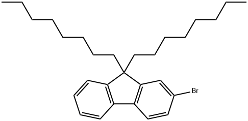 9, 9-二辛基-2-溴芴, 302554-80-9, 结构式