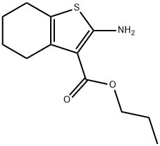 2-アミノ-4,5,6,7-テトラヒドロ-1-ベンゾチオフェン-3-カルボン酸プロピル 化学構造式