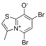 Thiazolo[3,2-a]pyridinium, 5,7-dibromo-8-hydroxy-3-methyl-, hydroxide,  inner salt 结构式