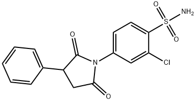 2-Chloro-4-(2,5-dioxo-3-phenyl-1-pyrrolidinyl)benzenesulfonamide Structure