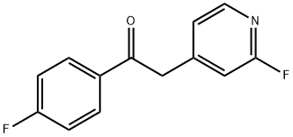 1-(4-FLUOROPHENYL)-2-(2-FLUORO-4-PYRIDYL)ETHANONE Struktur