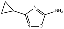 3-シクロプロピル-1,2,4-オキサジアゾール-5-アミン 化学構造式