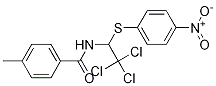 BenzaMide, 4-Methyl-N-[2,2,2-trichloro-1-[(4-nitrophenyl)thio]ethyl]- 化学構造式