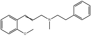 Benzeneethanamine, N-[3-(2-methoxyphenyl)-2-propenyl]-N-methyl- 化学構造式