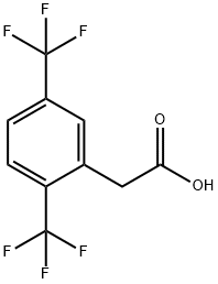 2,5-ビス(トリフルオロメチル)フェニル酢酸 化学構造式