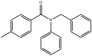 N-ベンジル-4-メチル-N-フェニルベンズアミド 化学構造式