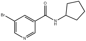 N-Cyclopentyl5-bromonicotinamide Struktur