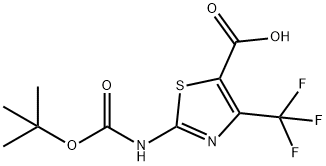 2-[(TERT-BUTOXYCARBONYL)AMINO]-4-(TRIFLUOROMETHYL)-1,3-THIAZOLE-5-CARBOXYLIC ACID Structure