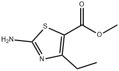 2-アミノ-4-エチル-1,3-チアゾール-5-カルボン酸メチル 化学構造式