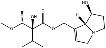(2S)-2-ヒドロキシ-2-[(R)-1-メトキシエチル]-3-メチル酪酸[(1S,7aR)-2,3,5,7a-テトラヒドロ-1-ヒドロキシ-1H-ピロリザイン-7-イル]メチル 化学構造式