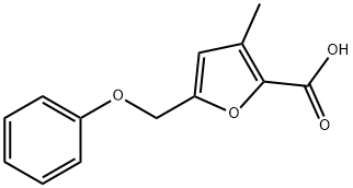 3-メチル-5-(フェノキシメチル)-2-フロ酸 化学構造式