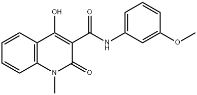 4-HYDROXY-1-METHYL-2-OXO-1,2-DIHYDRO-QUINOLINE-3-CARBOXYLIC ACID (3-METHOXY-PHENYL)-AMIDE Structure