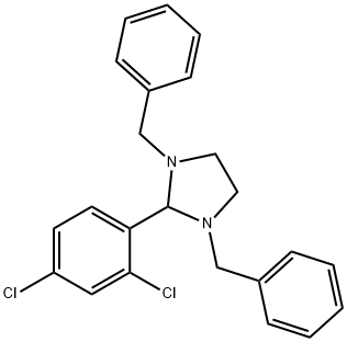 2-(2,4-DICHLOROPHENYL)-1,3-BIS(PHENYLMETHYL)-IMIDAZOLIDINE Structure