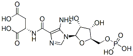 2-[[1-(5-O-ホスホノ-β-D-リボフラノシル)-5-アミノ-1H-イミダゾール]-4-イルカルボニルアミノ]こはく酸 化学構造式