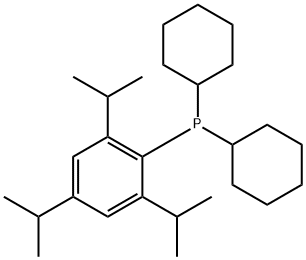 ((2,4,6 TRI-ISOPROPYL)PHENYL)DI-CYCLOHEXYLPHOSPHINE Structure