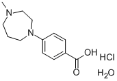 4-(4-メチルパーヒドロ-1,4-ジアゼピン-1-イル)安息香酸塩酸塩水和物 化学構造式