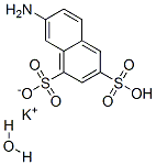 1,3-Naphthalenedisulfonic acid, 7-amino-, monopotassium salt, monohydrate Struktur