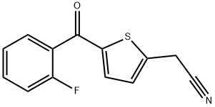 2-[5-(2-FLUOROBENZOYL)-2-THIENYL]ACETONITRILE Struktur