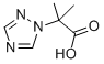 2-メチル-2-(1H-1,2,4-トリアゾール-1-イル)プロパン酸 化学構造式