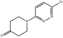 1-(6-CHLORO-3-PYRIDAZINYL)TETRAHYDRO-4(1H)-PYRIDINONE 化学構造式