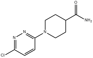1-(6-クロロ-3-ピリダジニル)-4-ピペリジンカルボキサミド 化学構造式