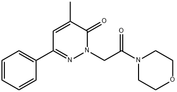 2-(Morpholinocarbonylmethyl)-4-methyl-6-phenyl-3(2H)-pyridazinone Structure