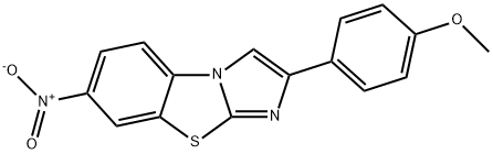 2-(4-METHOXYPHENYL)-7-NITROIMIDAZO[2,1-B]BENZOTHIAZOLE Struktur