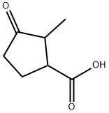 2-METHYL-3-OXOCYCLOPENTANE-1-CARBOXYLIC ACID 结构式