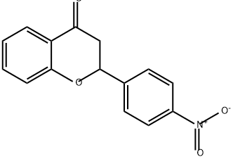 2-(4-Nitrophenyl)-2,3-dihydro-4H-1-benzopyran-4-one Struktur