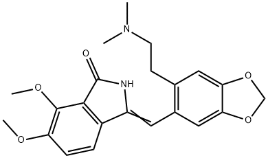 3-[[6-[2-(Dimethylamino)ethyl]-1,3-benzodioxol-5-yl]methylene]-2,3-dihydro-6,7-dimethoxy-1H-isoindol-1-one,30341-98-1,结构式