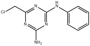 2-アミノ-4-アニリノ-6-(クロロメチル)-1,3,5-トリアジン 化学構造式