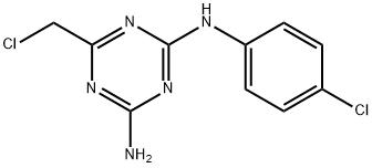 6-(CHLOROMETHYL)-N-(4-CHLOROPHENYL)-1,3,5-TRIAZINE-2,4-DIAMINE Structure