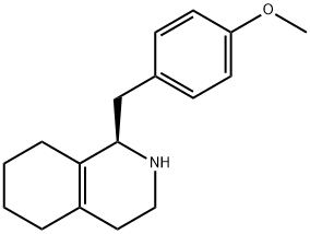 (R)-1,2,3,4,5,6,7,8-オクタヒドロ-1-(4-メトキシベンジル)イソキノリン 化学構造式