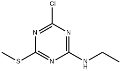 N-Ethyl-4-chloro-6-(methylthio)-s-triazine-2-amine Structure