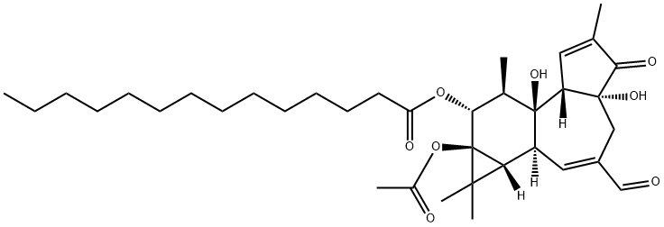 PHORBOL, 20-OXO-20-DEOXY 12-MYRISTATE 13-ACETATE, 4BETA 结构式