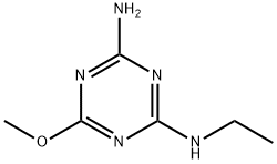 2-アミノ-4-(エチルアミノ)-6-メトキシ-1,3,5-トリアジン 化学構造式