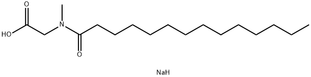 sodium N-methyl-N-(1-oxotetradecyl)aminoacetate Struktur