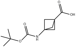 3-((叔丁氧基羰基)氨基)双环[1.1.1]戊烷-1-羧酸, 303752-38-7, 结构式