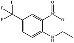 N-エチル-2-ニトロ-4-(トリフルオロメチル)アニリン 化学構造式