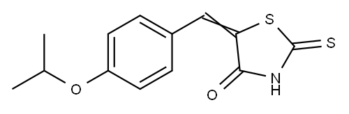 (5E)-5-(4-イソプロポキシベンジリデン)-2-メルカプト-1,3-チアゾール-4(5H)-オン 化学構造式