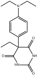 5-[4-(diethylamino)phenyl]-5-ethylbarbituric acid  Struktur