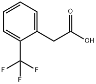 2-(トリフルオロメチル)フェニル酢酸 化学構造式