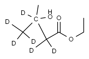 Ethyl 3-Hydroxy-3-Methyl-d3-butyrate--d3 结构式