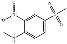 N-メチル-4-メチルスルホニル-2-ニトロベンゼンアミン 化学構造式